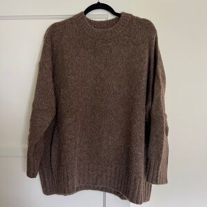 Jenni Kayne Oversize Alpaca Cocoon Sweater Small Brown